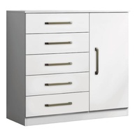 Cômoda Sapateira Multiuso 5 Gavetas com Porta - Design Moderno e Resistente Milão Aramóveis - imagem 2