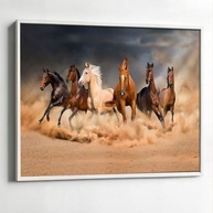 Quadro Cavalos Correndo no Deserto com Moldura - Decoração Moderna para Sala e Quarto - imagem 4