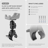 Suporte TUSITA Garra 360° para GPS Garmin Montana/Zumo XT em ATV/UTV - Fixação Segura e Versátil - imagem 3