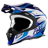 Capacete Motocross Fast Tech Limited Edition 62 Azul/Branco: Estilo e Segurança para Sua Aventura - imagem 3