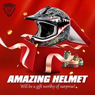 Capacete Infantil Offroad Street para Motocross e Quadriciclo - Segurança e Estilo para Jovens Aventureiros (Tamanho M) - imagem 4