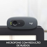 Webcam HD Logitech C270 com Microfone Embutido e 3 MP para Chamadas e Gravações em Vídeo Widescreen - imagem 3