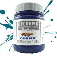 Tinta Acrílica Decorfix Azul Turquesa 250ml - Não Tóxica e Versátil para Artesanato e Decoração - imagem 3