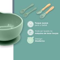 Tigela e Talheres de Silicone Life - Segurança e Conforto nas Refeições do Bebê - imagem 5
