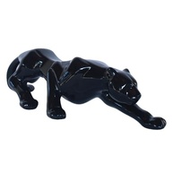 Estatueta Pantera Negra em Cerâmica - Onça Jaguar 63cm | Decoração Elegante e Feroz - imagem 2