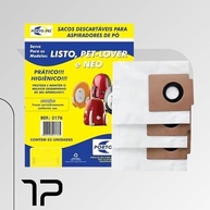 Conjunto 3 Sacos Descartáveis para Aspirador Eletrolux Listo, Pet-Lover e NEO - Alta Filtragem - imagem 3