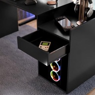 Mesa para Computador Gamer com Gaveta e Nicho para CPU - Eros Preto - imagem 5