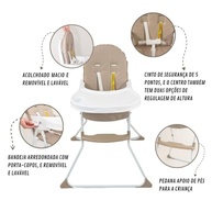 Cadeira de Alimentação Alta Nick Areia - Segura, Confortável e Prática para Bebês até 23kg - imagem 5