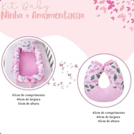 Almofada de Amamentação com Ninho Redutor Travesseiro Gota Rosa - Conforto e Segurança para Bebês - imagem 4