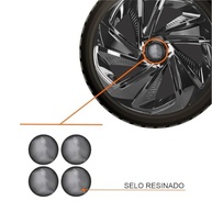 Jogo Calota Nitro Black Aro 13 para Peugeot 206, 207, 208, 307, 4008 e Hoggar + Selo Resinado - imagem 3