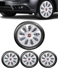 Jogo 4 Calotas Esportivas Velox Aro 15 Prata - Fiat Novo Uno, Argo, Cronos, Mobi, Palio e Mais - imagem 1