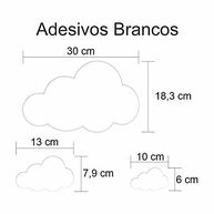 Adesivo Infantil Nuvens Brancas - Decore o Quarto das Crianças com Estilo e Magia - imagem 3