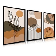 Quadro Decorativo Grande Minimalista Orgânico Floral Moderno - 120x60cm para Sala, Quarto e Escritório - imagem 2
