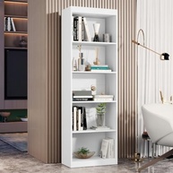 Estante Livreiro 5 Nichos Branco - Organize com Estilo e Praticidade - imagem 2