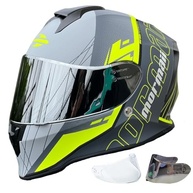 Capacete Mormaii Neon Fosco Fechado: Segurança e Estilo Original com Viseiras Extras - imagem 2