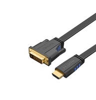 Cabo HDMI para DVI 24+1 Flat 12m: Imagem 1080p Cristalina com Contatos Ouro e Blindagem - imagem 1