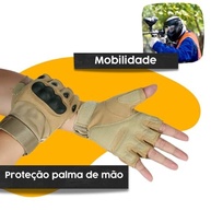 Luva Meio Dedo Tática Airsoft, Motocross e Paintball Verde - Proteção e Performance - imagem 5