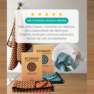 Pano de Limpeza Ákora Premium para Louças e Cristais - Azul e Preto - imagem 3