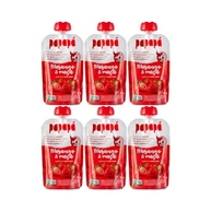 Kit com 6 Pouchs de Papinha Orgânica de Morango e Maçã de 100g cada - Papapá - imagem 2