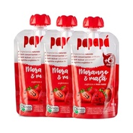 Kit com 3 Pouchs de Papinha Orgânica de Morango e Maçã de 100g cada - Papapá - imagem 2