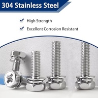 Kit 72 Parafusos e Porcas M6 para Bateria Moto - Aço Inox 304 - imagem 5