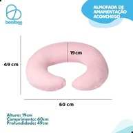 Almofada de Amamentação BENIBEE Rosa - Conforto e Segurança para Mães e Bebês - imagem 3
