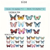 Adesivos de Parede 3D Borboleta Aquarela - 36 Peças para Decoração de Quarto e Eventos - imagem 2