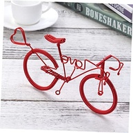 Estatueta de Bicicleta em Metal Vermelho - Decoração Criativa para Mesa, Casa e Escritório - imagem 5