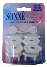 Sonne Protetor de Tomada: Segurança Total para Crianças + 8 Protetores e 2 Chaves Reserva - imagem 1