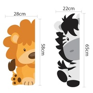 Adesivo de Parede Infantil Animais Safari - Leão e Zebra para Decoração de Quarto - imagem 3