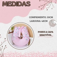 Almofada de Amamentação Estrela Lua Rosa - Apoio Ergonômico para Mãe e Bebê - imagem 3