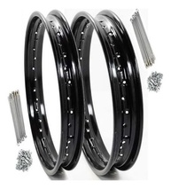 Kit Aro Preto 18" Fan 125 (1.60 + 1.85) + Raios 4mm - Performance e Estilo para Sua Moto! - imagem 2