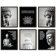 Sacred Tranquility - Pôsteres de Arte Budista para Casa | 6 Peças 20x25cm | Decoração Zen e Meditação - imagem 2