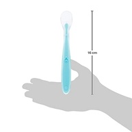 Colher de Silicone Anatômica BUBA Azul - Segura e Confortável para Bebês - imagem 2