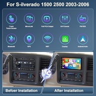 Central Multimídia Android 13 para Silverado/Sierra 2003-2006: GPS, CarPlay, WiFi e Bluetooth - imagem 3