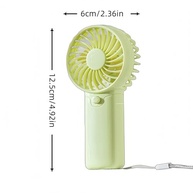 Mini Ventilador Portátil Recarregável - Leve e Compacto para Viagens, Escritório e Atividades ao Ar Livre - Verde - imagem 3