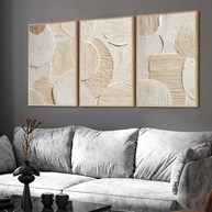 Quadro Decorativo Abstrato Moderno com Moldura e Vidro - Estilo Luxo para Sala, Quarto e Hall - imagem 3