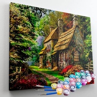 Kit Pintura Terapêutica - Casa no Sítio | Atividade Relaxante e Estimulante para Crianças e Adultos - imagem 1