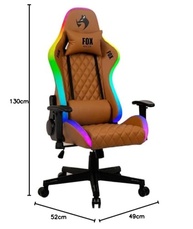 Cadeira Gamer Fox Racer com RGB e Reclínio – Conforto e Estilo para Jogo e Trabalho - imagem 3