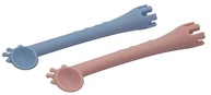 Conjunto 2 Colheres de Silicone Girafas KaBaby Rosa - Seguras e Divertidas para Bebês - imagem 3