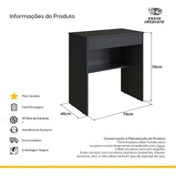 Escrivaninha Compacta com Gaveta para Estudo e Trabalho – Design Moderno para Quarto ou Escritório - imagem 4