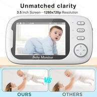 Babá Eletrônica com Visão Noturna 3.5", Monitoramento Seguro e Sem Wi-Fi para Bebês - imagem 5