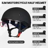 Capacete ILM Meio Moto Harley DOT Aprovado - Proteção Solar e Conforto para Cruiser e Scooter - imagem 4