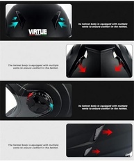 Capacete Moto Bluetooth Rosto Aberto CC16 - Conforto e Segurança para Motocross e Racing - imagem 3