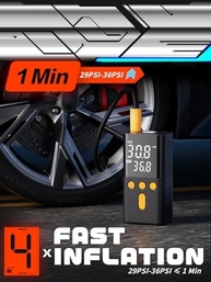 Compressor de Ar Portátil 150PSI: Inflador Rápido e Inteligente para Seu Veículo - imagem 3