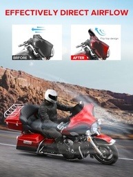 Para-brisa 6" Amazicha Preto para Harley Touring 1996-2013 - Estilo e Proteção - imagem 3