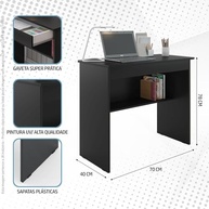 Escrivaninha Moderna com Gaveta e Prateleira - Design Compacto para Estudo e Trabalho - imagem 4