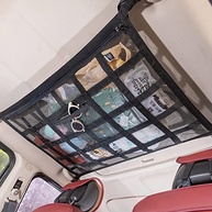 Organizador de Teto de Carro: Bolso de Rede Dupla com Zíper para Máximo Espaço e Segurança - imagem 2