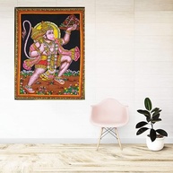 Tapeçaria de Algodão Hanuman - Pôster Decorativo 101x76cm para Parede e Yoga - imagem 5