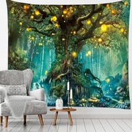 Tapeçaria de Parede Cenário Florestal - Decoração Natural para Sala, Quarto e Escritório - imagem 5